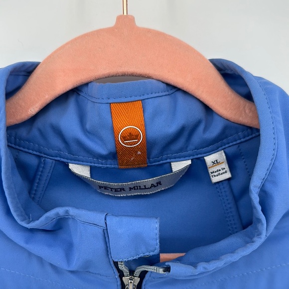 Peter Millar Blue Sporty CT & Country Club Logo Vest with Stand-Up Collar Sz XL - Picture 3 of 10